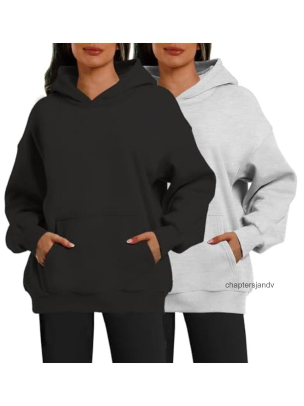 Oversized Fleece Hoodie 2 Pack Womens Sweatshirt Pullover Fall Winter